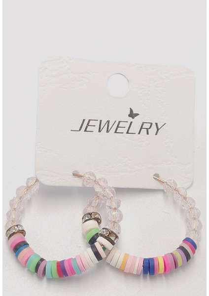 Renkli Figürlü Lüks Küpe