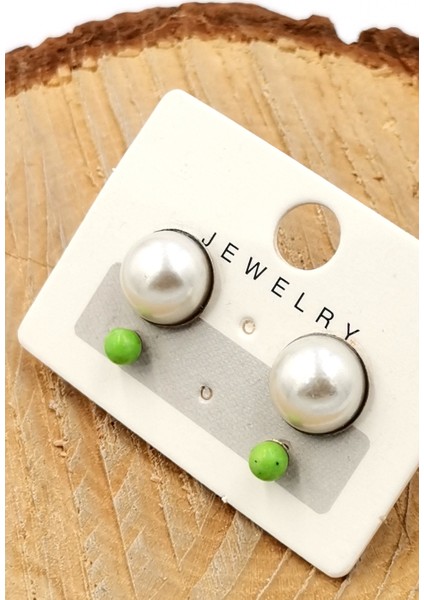 Renkli Kararmaz 2 Çift Figürlü Lüks Küpe