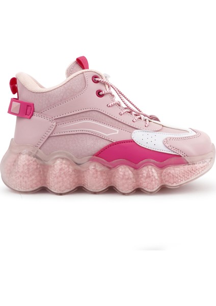 Edi Pudra Lastikli Ortopedik Şeffaf Taban Kız Çocuk Spor Bot