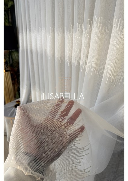 Lavinia ttm Zemin Ağır Brodeli yumuşak Dökümlü Tül Perde Ütü Istemez (1x2 Pile Dikişli) fırsatları