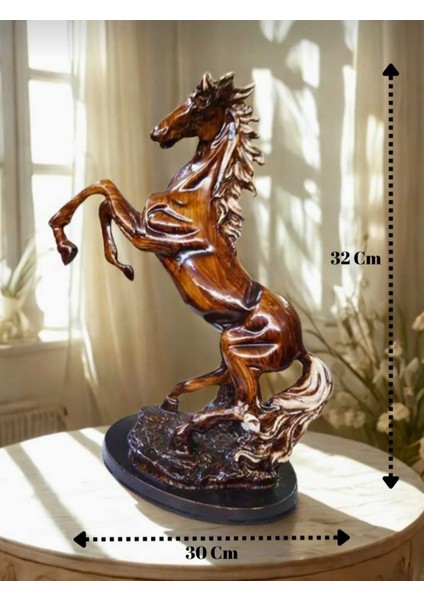 Büyük Boy Şahlanan Yabani At Heykel 32 cm Polyester Biblo El Yapımı Heykel fiyatları
