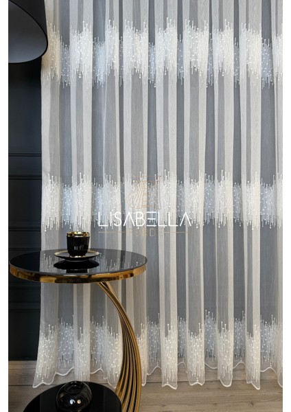 Lavinia ttm Zemin Ağır Brodeli yumuşak Dökümlü Tül Perde Ütü Istemez (1x2 Pile Dikişli) fiyatları