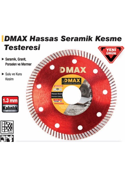 DMX4710 Hassas Seramık Kesme Testeresı 115*22-23 mm