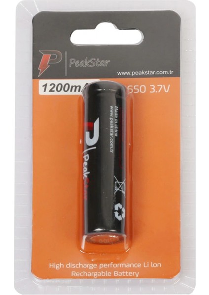 Orjinal 3.7 V 1200 Mah Şarj Edilebilir 18650 Turbo Model Li-Ion Şarjlı Pil