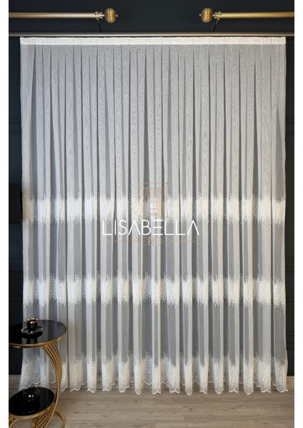 Lavinia ttm Zemin Ağır Brodeli yumuşak Dökümlü Tül Perde Ütü Istemez (1x2 Pile Dikişli) modelleri