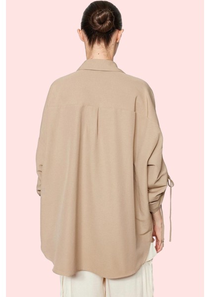 Kadın Uzun Kollu Pamuklu Gömlek; Ramadan Koleksiyonu Rahat Kalıp Günlük Stil Modern Tasarım modelleri