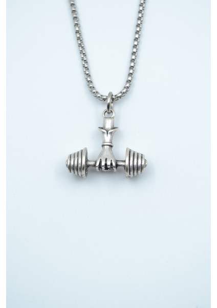 Halter - Dambıl Örme Zincir Kolye - Gümüş Kaplama - Erkek Kadın Kolye - NO:1409