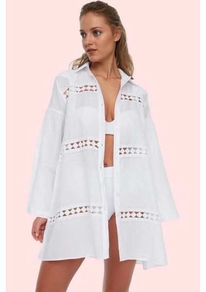 Kadın Pamuklu Uzun Kollu Dokuma Gömlek Rahat Kesim ve Yazlık Tasarım Yaz Aylarının Vazgeçilmezi