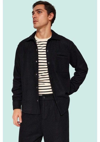 Erkek Relaxed Fit Kaşe Ceket Gömlek Şık ve Rahat Günlük Tarz Hafta Sonu Yaz Aylarının Vazgeçilmezi