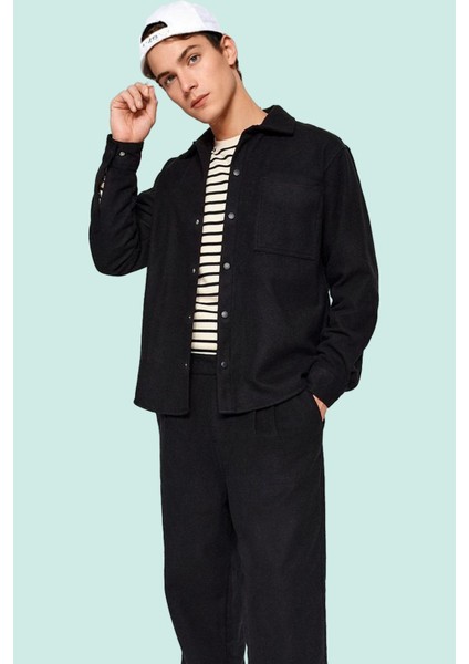 Erkek Relaxed Fit Kaşe Ceket Gömlek Şık ve Rahat Günlük Tarz Hafta Sonu Yaz Aylarının Vazgeçilmezi fiyatları