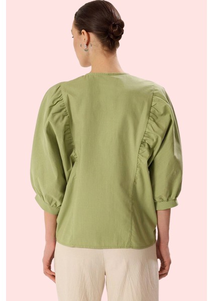 Kadın Pamuklu Regular Gömlek V Yaka Basic Günlük ve Iş Hayatı Hafta Sonu Dayanıklı Malzeme modelleri