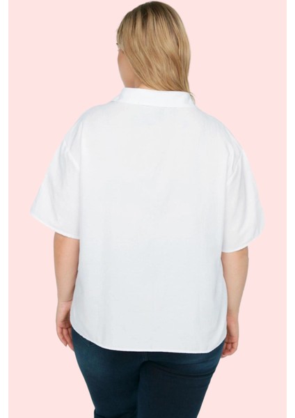 Kadın Kısa Kollu Gömlek Relaxed Kalıp Dokuma Kumaş Casual Yazlık Yaz Aylarının Vazgeçilmezi modelleri