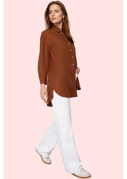Kadın Poplin Dokuma Gömlek Günlük ve Iş Hayatı Için Özel Günler Yaz Aylarının Vazgeçilmezi fiyatları