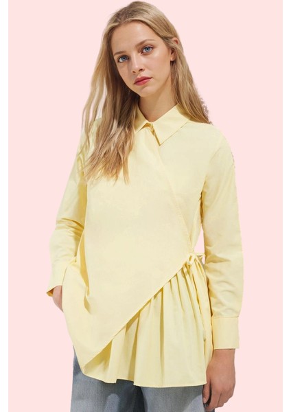 Kadın Pamuklu Dokuma Gömlek; Günlük Stil Için Nefes Alabilir Kumaş Yaz Aylarının Vazgeçilmezi