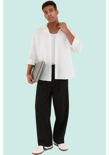 Kadın ve Erkekler Için Oversize Pamuklu Gömlek Günlük Stil Hafta Sonu Yaz Aylarının Vazgeçilmezi