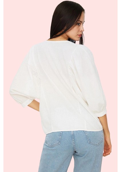 Kadın Pamuklu Regular Gömlek V Yaka Basic Günlük ve Iş Hayatı Hafta Sonu Dayanıklı Malzeme fiyatları