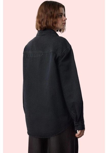Kadın Pamuklu Denim Gömlek Dantel Detaylı Basic Siluet Günlük ve Iş Yaz Aylarının Vazgeçilmezi modelleri