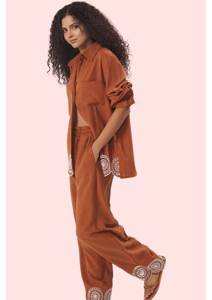 Kadın Düz Desen Keten Görünümlü Basic Gömlek Uzun Kollu Rahat Günlük Yaz Aylarının Vazgeçilmezi fiyatları