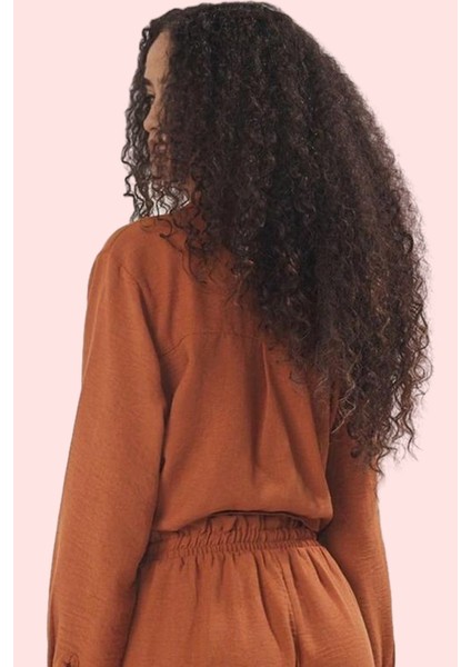 Kadın Düz Desen Keten Görünümlü Basic Gömlek Uzun Kollu Rahat Günlük Yaz Aylarının Vazgeçilmezi modelleri