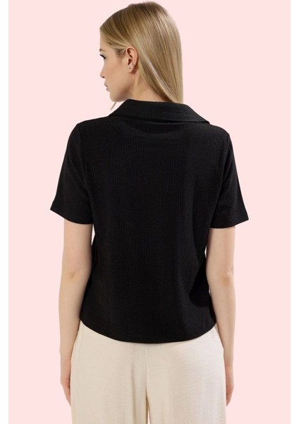 Kadın Basic Bürümcük Örme Bluz Düz Desen Kısa Kollu Rahat Günlük Kullanım Kaliteli Malzeme fiyatları