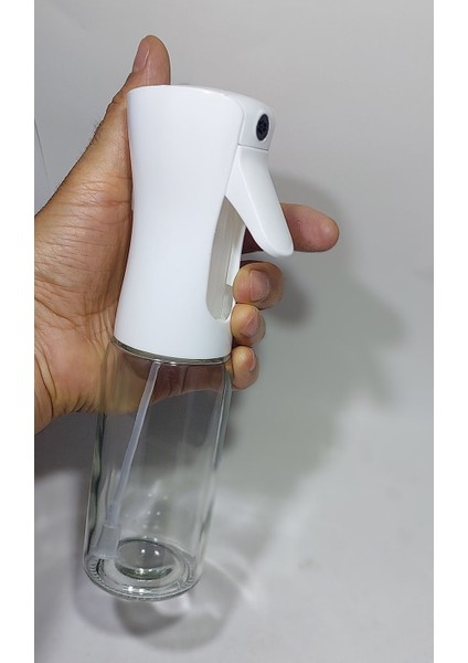 10 Adet Boş Şişe Beyaz Spreyli Kolonya Şişesi Doldurulabilir Cam Yağ ve Parfüm Şişesi 200 ml