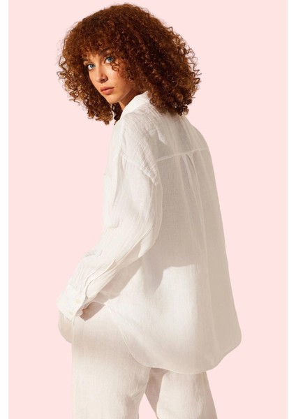 Kadın Keten Uzun Kollu Gömlek Şıklık ve Rahatlık Bir Arada Yaz Günlük Kullanım Özel Günler modelleri