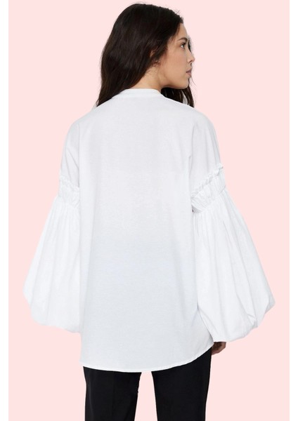 Kadın Pamuklu Dokuma Gömlek Tunik Hakim Yaka Uzun Kollu Günlük Kullanım Yaz Aylarının Vazgeçilmezi modelleri