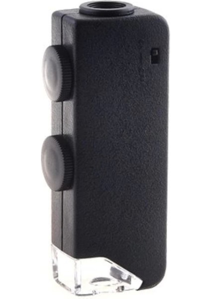 Mini 60X 100X Zoom Lens Odak Takı LED Cep Mikroskop Büyüteç fırsatları