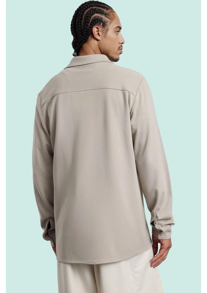 Erkek Uzun Kollu Dokuma Gömlek Rahat Kalıp Günlük Kullanım Için Yaz Aylarının Vazgeçilmezi modelleri