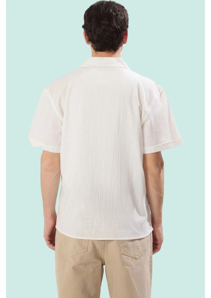 Erkek Kisa Kollu Basic Fit Pamuk Apaş Yaka Gömlek Rahat Günlük Stil Yaz Aylarının Vazgeçilmezi modelleri