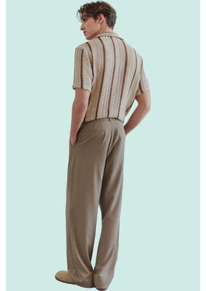 Erkek Regular Fit Kısa Kollu Apaş Yaka Dokulu Gömlek Rahat Günlük Kullanım Kaliteli Malzeme fiyatları