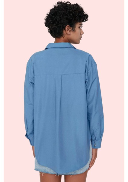 Kadın Oversize Dokuma Gömlek Günlük ve Iş Stilleri Için Hafta Sonu Yaz Aylarının Vazgeçilmezi modelleri
