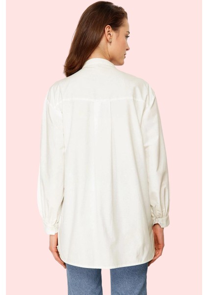 Kadın Relaxed Kalıp Uzun Kollu Dokuma Gömlek Terrycotton Günlük Yaz Aylarının Vazgeçilmezi modelleri