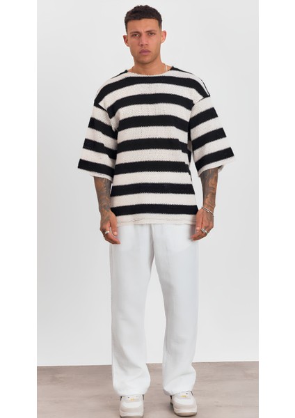 Örme Jakarlı Fakir Kol Oversize Tshirt fiyatları