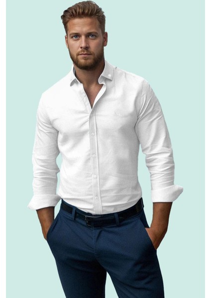 Erkek Regular Fit Oxford Gömlek Kolay Ütülenebilir Günlük Kullanım Yaz Aylarının Vazgeçilmezi fiyatları