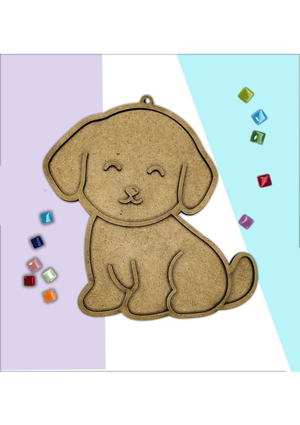 Sevimli Köpek Mozaik Sanat Seti- Ahşap Figürlü Sanatsal Mozaik Çocuk Etkinlik Seti-Kendin Yap Seti modelleri