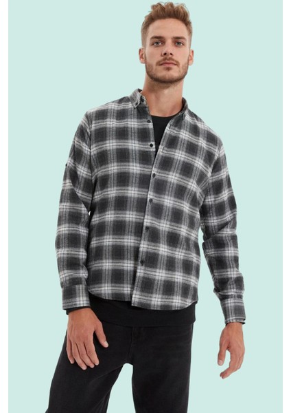 Erkek Kışlık Flanel Ekose Gömlek Kareli Desen Standart Kol Günlük Yaz Aylarının Vazgeçilmezi fiyatları
