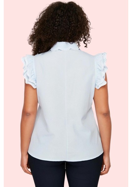 Kadın Çok Çizgili Bebe Yaka Kolsuz Gömlek Rahat Günlük Yaz Hafta Sonu Stilin Buluştuğu Yer modelleri