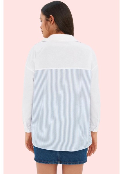 Kadın Oversize Geniş Kesim Dokuma Gömlek Yaka Düz Desen Günlük Kullanım Yaz Aylarının Vazgeçilmezi modelleri