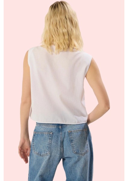 Kadın Kolsuz Gömlek Yaka Düz Desen Basic Kalıp Pamuklu Günlük Kullanım Yaz Aylarının Vazgeçilmezi modelleri