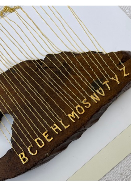 925 Ayar Gold Kaplama B Harfi Gümüş Kolye Harfli Gümüş Kolye Gümüş Harf fiyatları