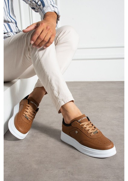Erkek Sneaker Taba Günlük Spor Ayakkabı Yüksek Taban Rahat Tasarım X55 fiyatları