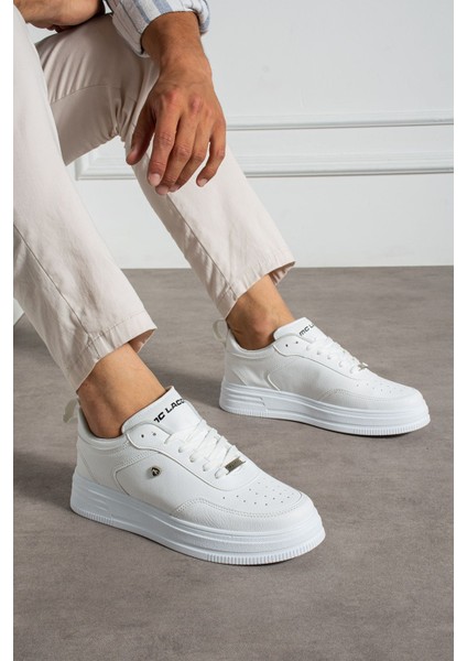 Erkek Sneaker Beyaz Günlük Spor Ayakkabı Yüksek Taban Rahat Tasarım X55