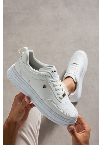 Erkek Sneaker Beyaz Günlük Spor Ayakkabı Yüksek Taban Rahat Tasarım X55 fırsatları