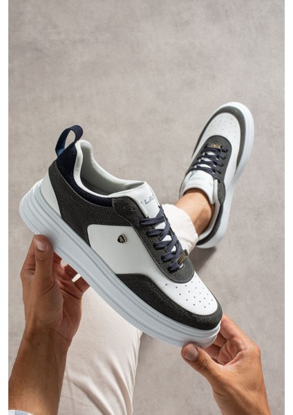 Erkek Beyaz Füme Sneaker Günlük Spor Ayakkabı Yüksek Taban Rahat Tasarım X55 fırsatları