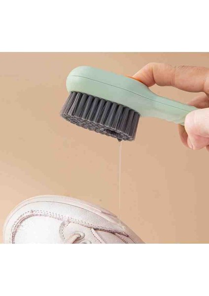 Pratik Çok Amaçlı Hazneli Fırça - Ayakkabı Temizleme Fırçası Deterjan Su Hazneli