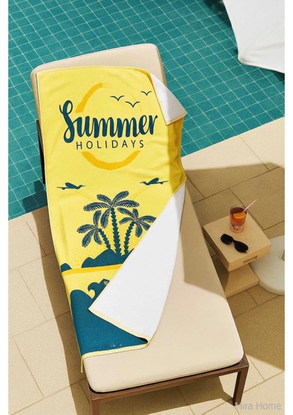 Seadream Tropikal Desenli Plaj Havlusu 70X140 cm Summer Holiday