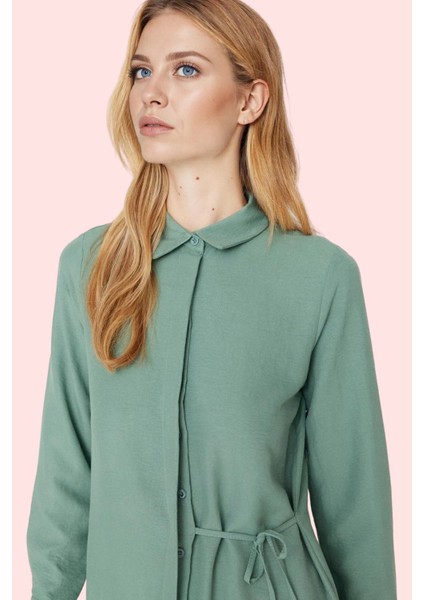 Kadın Polyester Lilyum Dokuma Gömlek Uzun Kollu Casual Stil Günlük Kullanım Modern Tasarım fiyatları