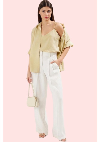 Kadın Renk Regular Boy Gömlek Dokuma Kumaştan Şık Bir Seçim Günlük Kullanım Modern Tasarım fiyatları