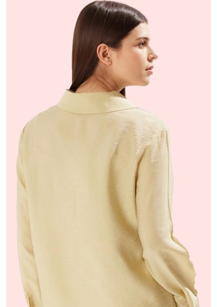 Kadın Renk Regular Boy Gömlek Dokuma Kumaştan Şık Bir Seçim Günlük Kullanım Modern Tasarım modelleri